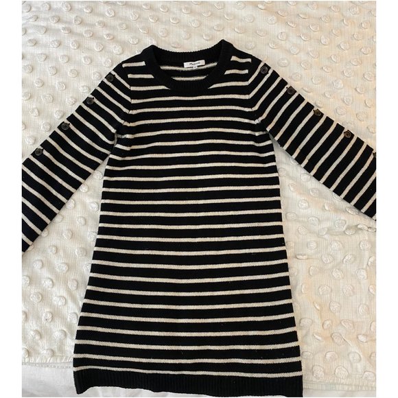 Madewell Button-Sleeve Sweater-Dress in Stripe - Picture 4 of 8